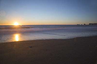 日落黄昏天空海滩图片下载