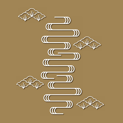 日本矢量图案剪纸。无缝背景木刻。图片下载