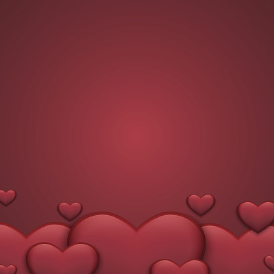 Vector现代红色情人节背景。设计心形图标图片下载