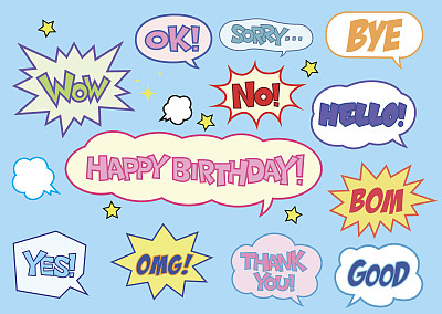 漫画凸向量素材图片