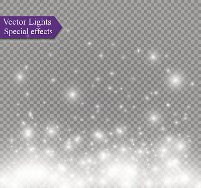 矢量落雪效果隔离透明背景与模糊散焦图片下载