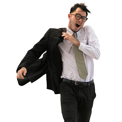 急匆匆的商人与时间赛跑图片下载