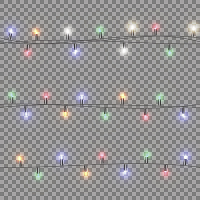 节日的彩色花环素材图片