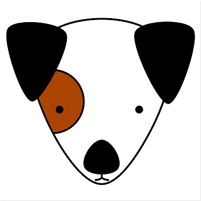 可爱的卡通杰克罗素狗矢量插图孤立在白色的背景图片下载