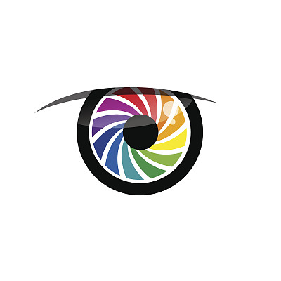 向量符号彩虹眼，虹膜图片下载