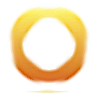 半色调图案背景，圆点形状，复古或复古图形与地方为您的文本。半色调数字效果。图形上表示太阳，圆盘上有一个黄色的点图片下载