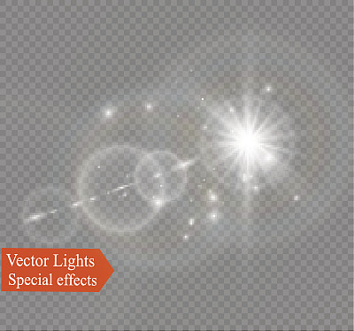 抽象镜头金色前太阳耀斑透明特殊光效果设计图片下载