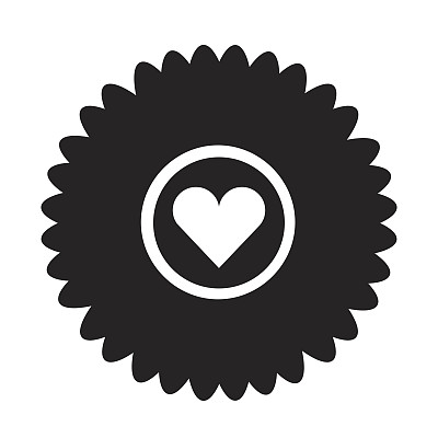 可爱的花与心隔绝的图标图片下载