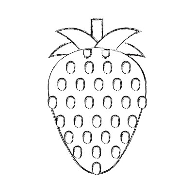 草莓鲜果孤立图标图片下载
