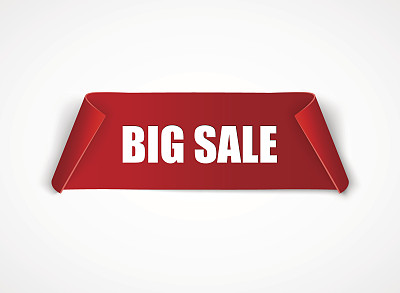 超级销售横幅丝带。矢量插图。红色的卷轴图片下载