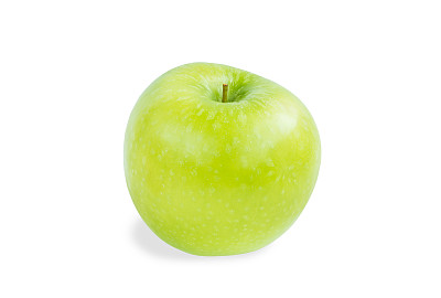 新鲜的青苹果孤立在白色背景(包括剪切路径)图片下载