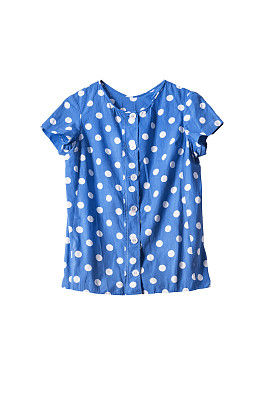 蓝色衬衫孤立图片下载