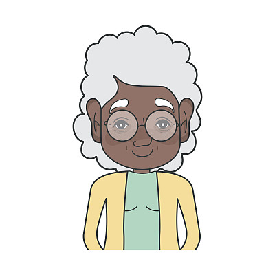 留着发型，穿着休闲的老妇人图片下载