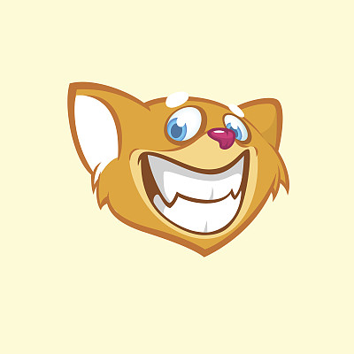 卡通花栗鼠头。向量插图的棕色微笑花栗鼠图标图片下载