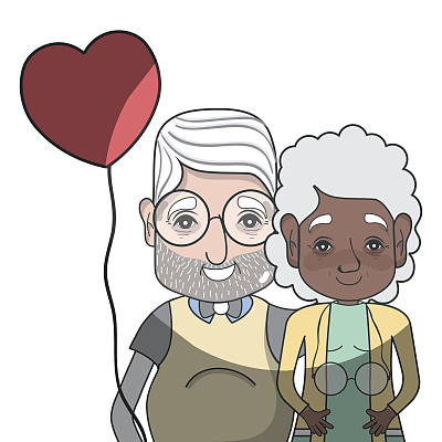 戴着眼镜、梳着发型的老人图片下载