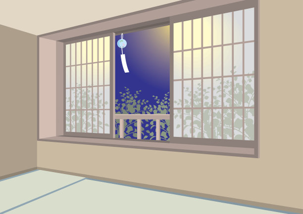 室内/日式房间的插图图片下载