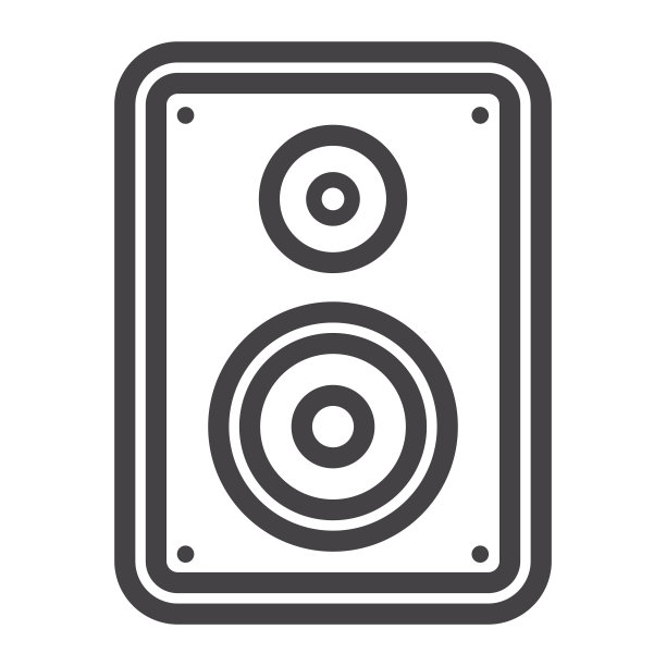 音频监听器线性图标，声音和扬声器，矢量图形，白色背景上的线性图案，eps 10图片下载