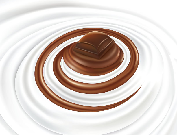 牛奶和甜蜜的巧克力糖果图片下载