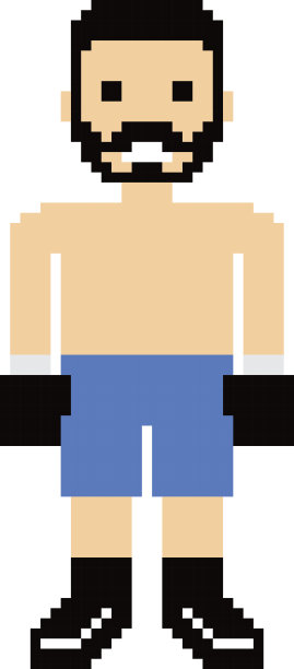 像素人拳击手形象图片下载