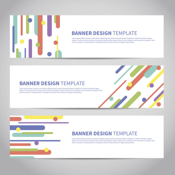 旗帜封面与平面几何图案图片下载