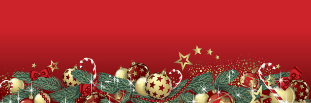 圣诞花环横幅图片下载