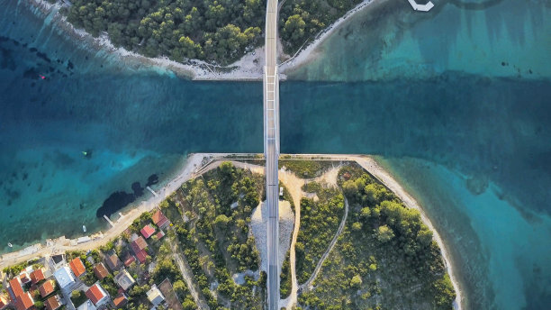 克罗地亚鸟瞰图。素材图片