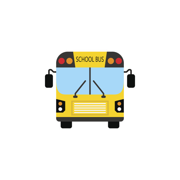 校车平坦图标，接送学生图片下载