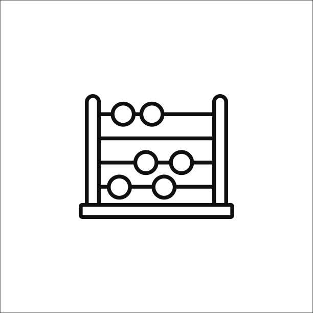 学校算盘线性图标（教育类）图片下载