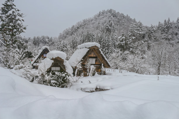 白川乡合掌村素材图片