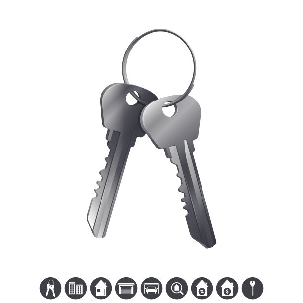 一串银色的钥匙图片下载