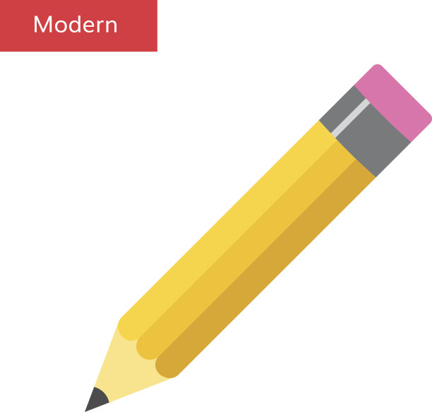 平面铅笔图标铅笔矢量插图图片下载