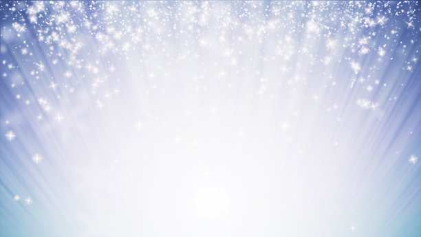 圣诞背景用小雪花星粒子。光线束效应。图片下载