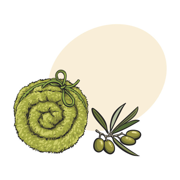 俯视图卷起蓬松的毛巾，水疗沙龙配件图片下载