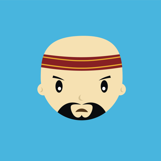 卡通表情脸男男人矢量艺术图片下载