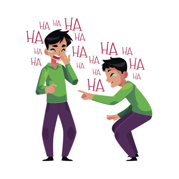 年轻人笑哭了，指着嘴，用嘴捂住嘴图片下载