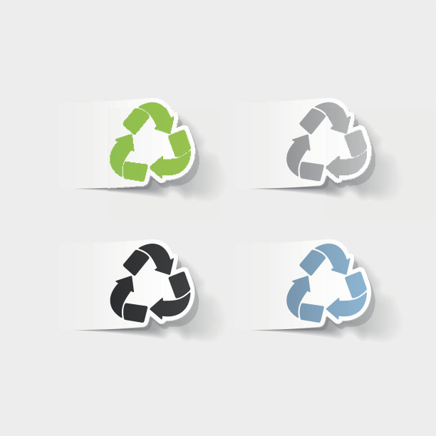 写实设计元素:回收标识素材图片