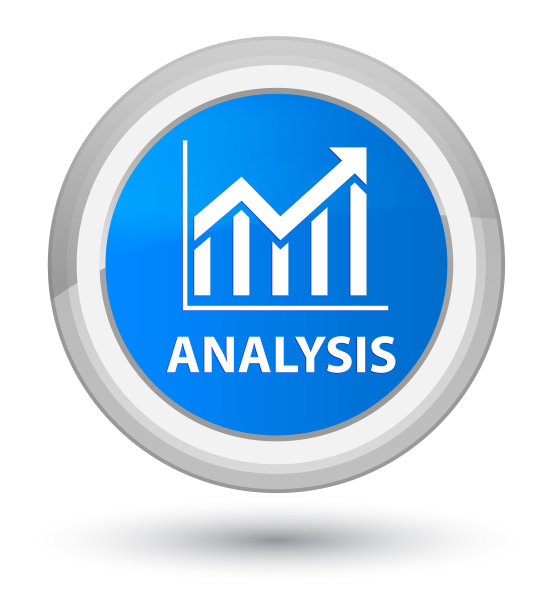 分析(统计图标)素蓝圆形按钮图片下载