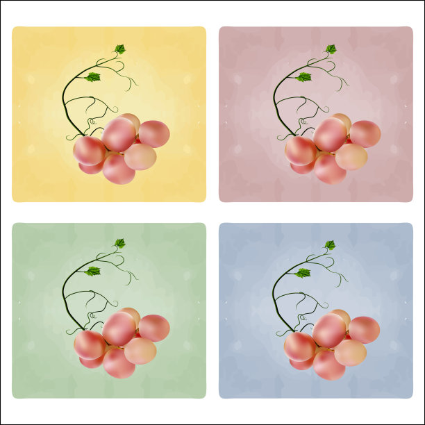 新鲜的葡萄串。制造新鲜果汁和葡萄酒。标志。图片下载