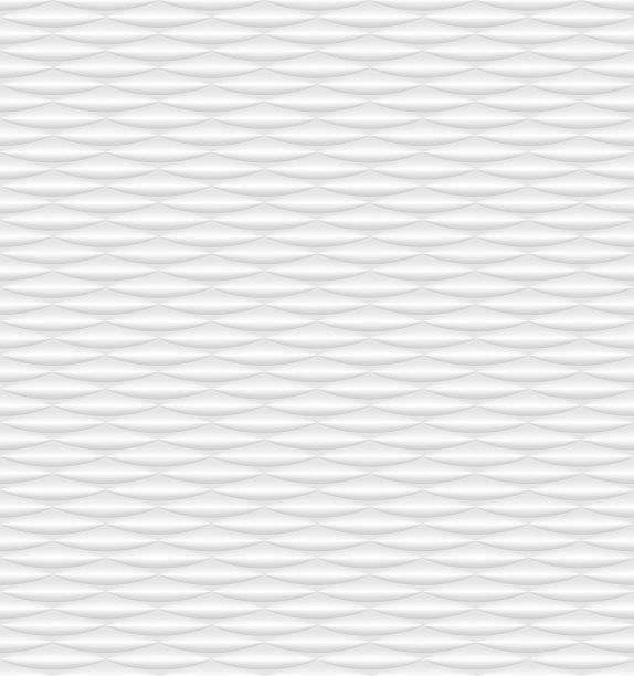 白色无缝几何图案，棱纹表面，三维效果矢量。图片下载