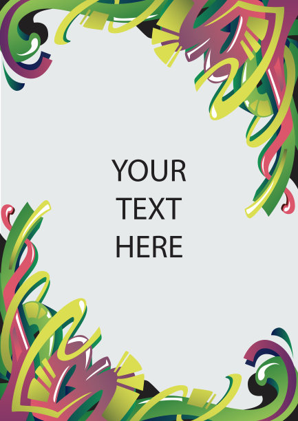 大绿色涂鸦背景。野生的涂鸦风格图片下载