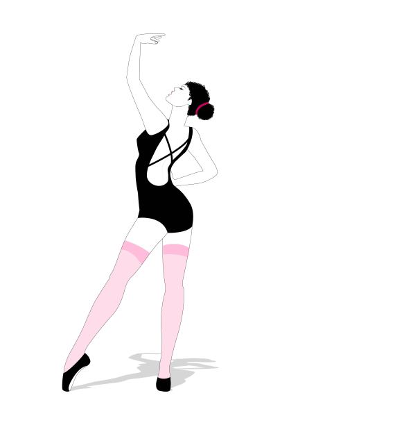 白色背景上的舞者图片下载