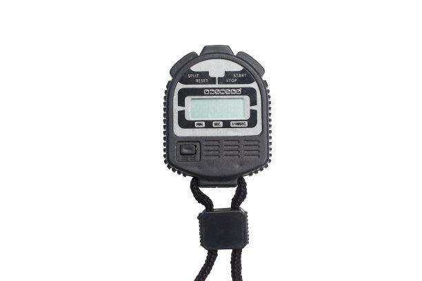 电子运动计时器隔离白色图片下载