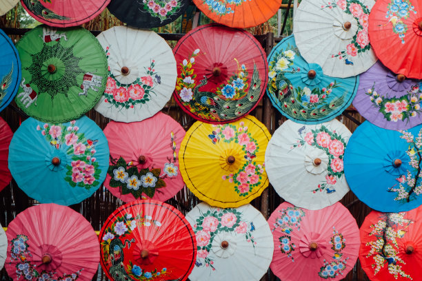 泰国本土伞背景图片下载