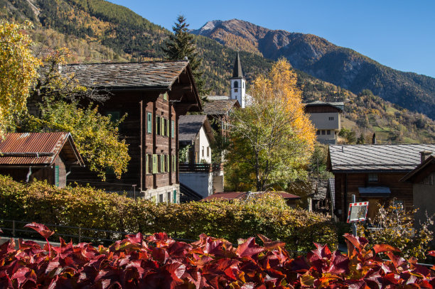 ausserberg,瑞士瓦莱州图片下载