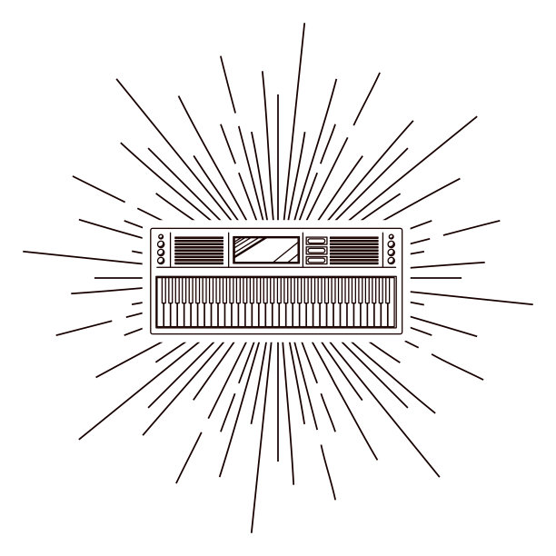 旧电台海报超过burst背景孤立图标设计图片下载