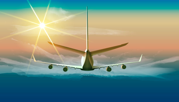 飞机插画素材ID：300052296