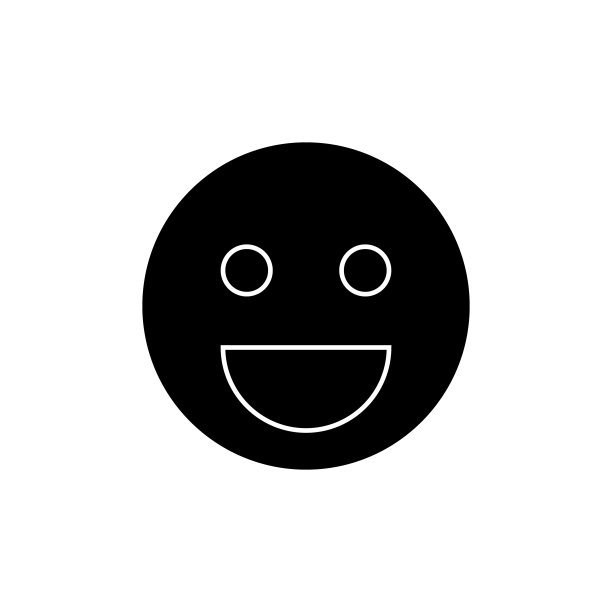 微笑表情符号，矢量插图，签名在孤立的背景图片下载