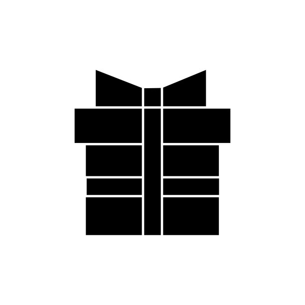 礼盒图标，矢量插图，标志上孤立的背景图片下载