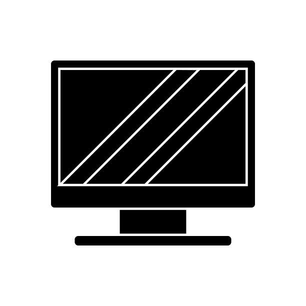 监视器插图图标，矢量图，独立背景标志图片下载