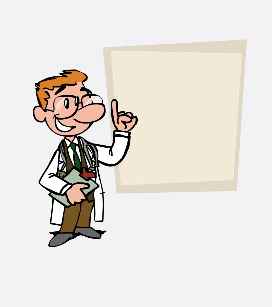 戴着眼镜的白色医生正在展示你想要的数据。他手里拿着一个文件夹。图片下载